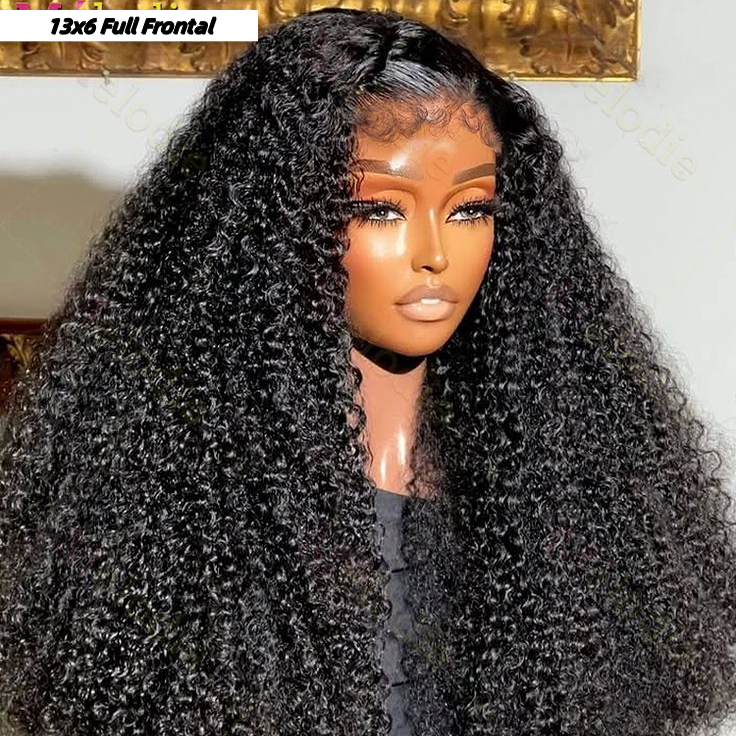 Firieya Undetectable 13X6 Transparent Lace Front Wigs Deep Curly Wigs Pre plucked Hairline