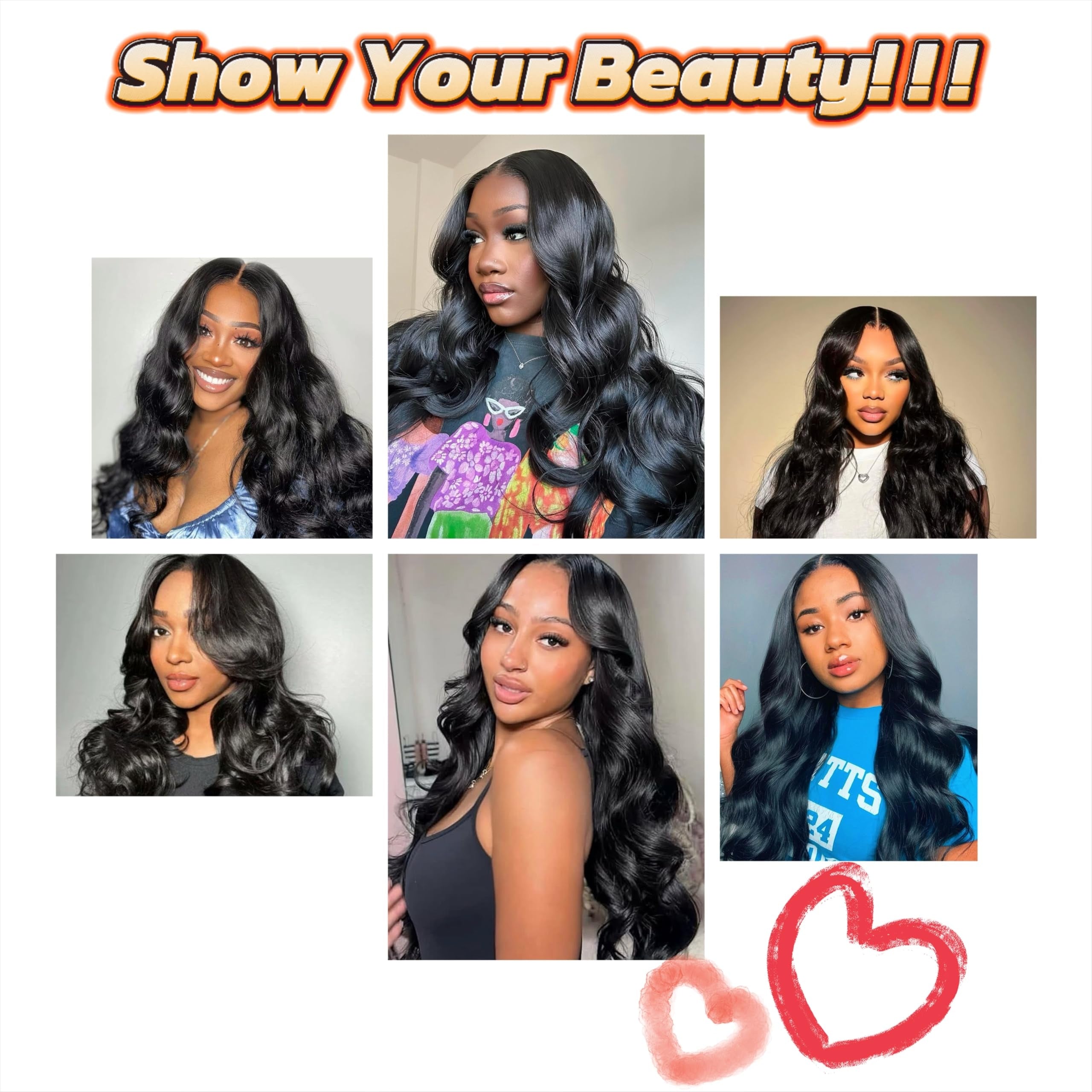 Firieya U Part Human Hair Wig Body Wave Glueless Half Wigs Human Hair for Black Women No Sew In No Leave Out