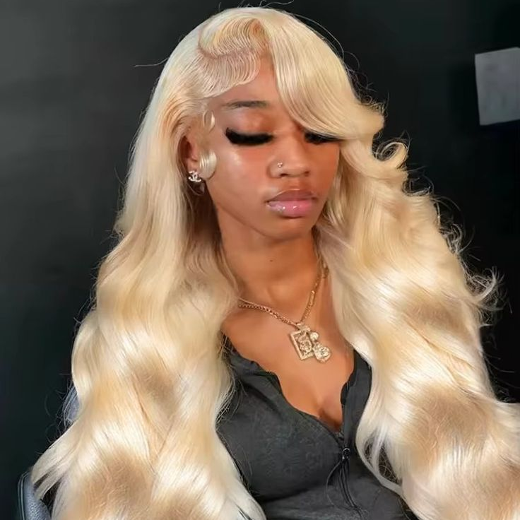 Firieya Hot Sale Body Wave 613 Blonde 13x4 HD Lace Front Human Hair Wigs for Women Pre plucked hairline