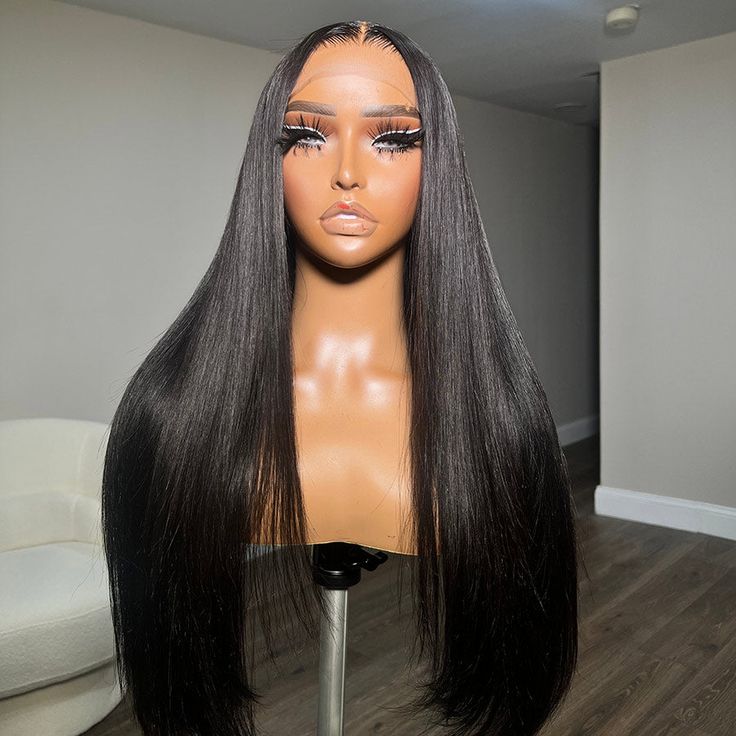 Firieya 5x5 Straight Transparent HD Lace Closure Wigs Pre Plucked with Baby Hair Glueless Virgin Human Hair Wig