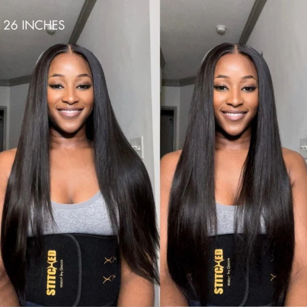 Firieya 4x4 Straight Transparent HD Lace Closure Wigs Pre Plucked with Baby Hair Glueless Virgin Human Hair Wig