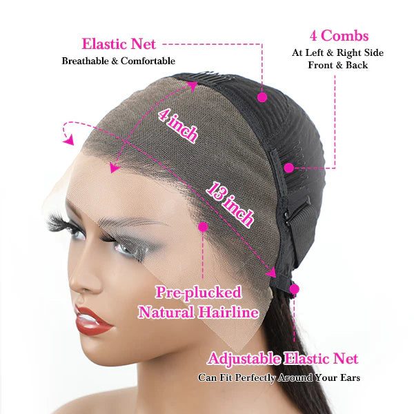 2 Wigs = $199 | 24" 13x4 Water Wave Wig & 12" 13x4 Straight Bob Wig
