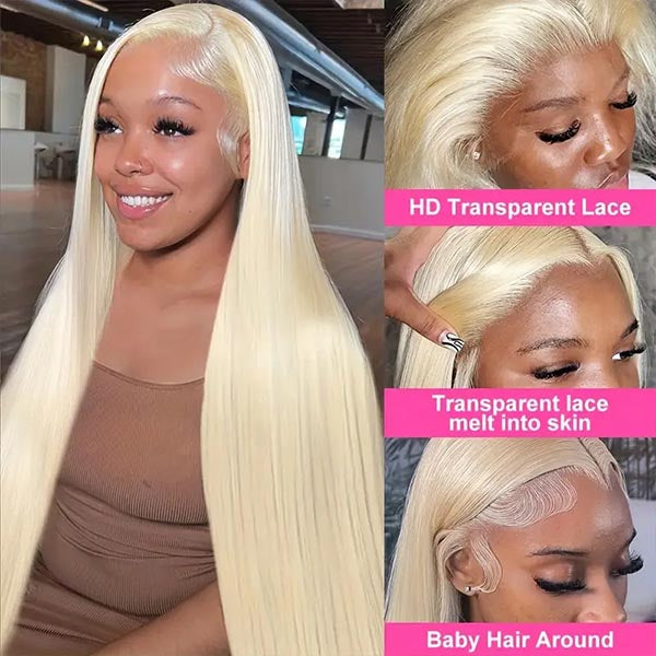 Firieya  Straight 613 Blonde 13x4 HD Lace Front Human Hair Wigs for Women