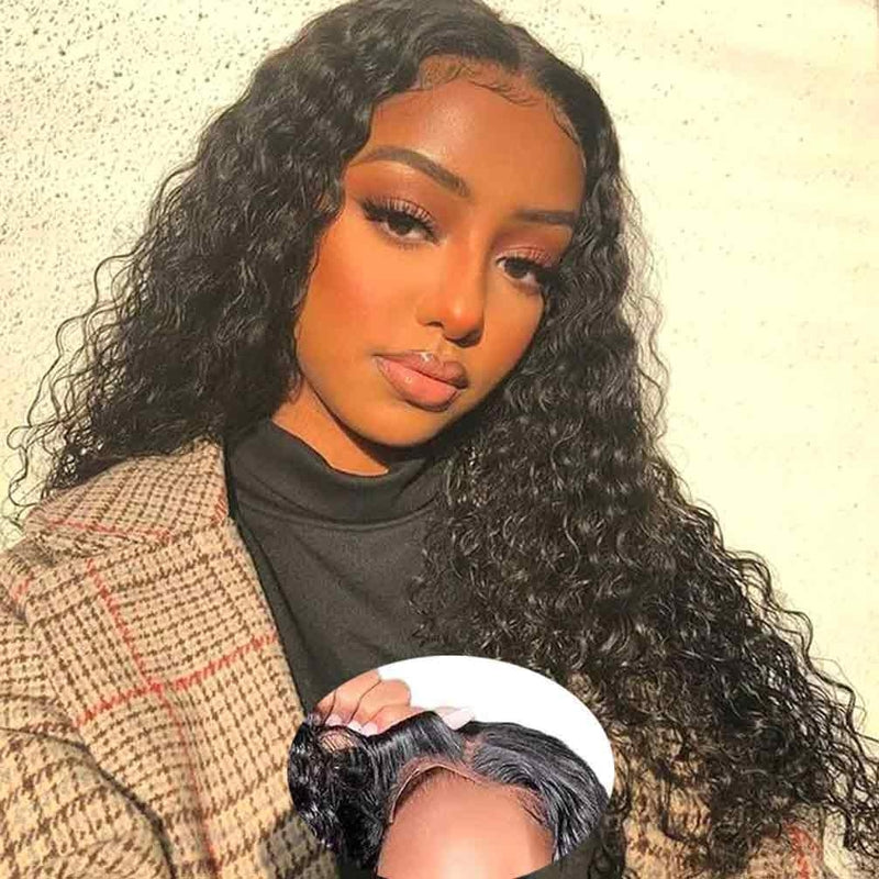 [Flash Sale] Deep Wave HD Lace Wigs Pre Plucked Human Hair Lace Wig For Black Women