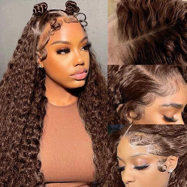 2 Wigs = $309 | 26" 13x4 Jerry Curly #33 Colored Wig & 24" 13x4 Deep Wave #4 Colored Wig
