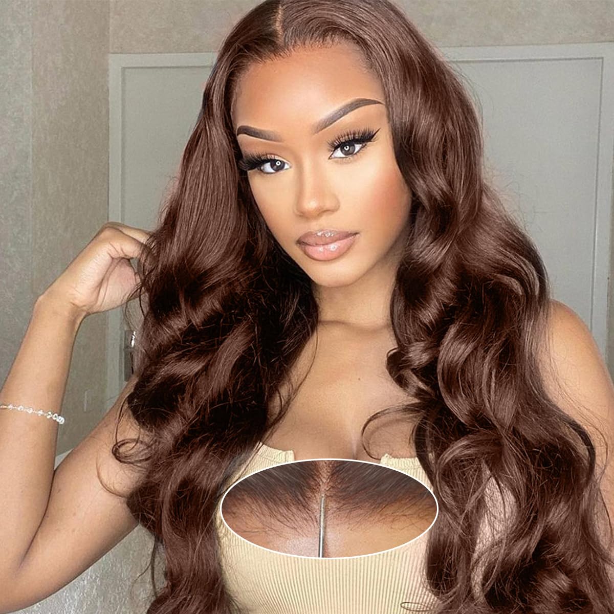 [Flash Sale] 5x5 HD Lace Closure Colored Body Wave Hair Pre-plucked Human Hair Wig