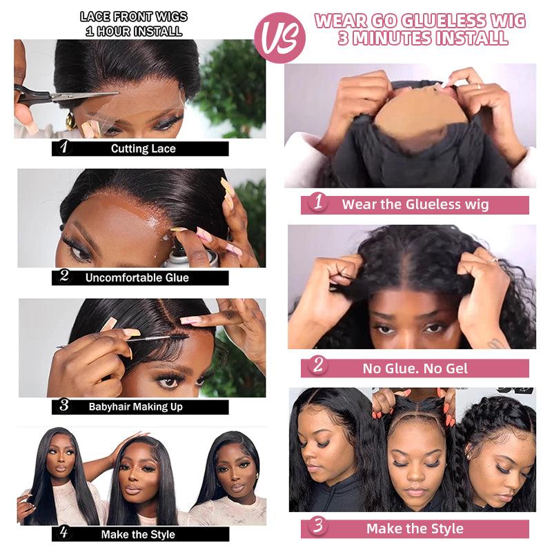Firieya 7x5 HD Pre cut Lace Front Wig Glueless Body Wave Wig Pre Plucked Real HD Lace Human Hair Wigs