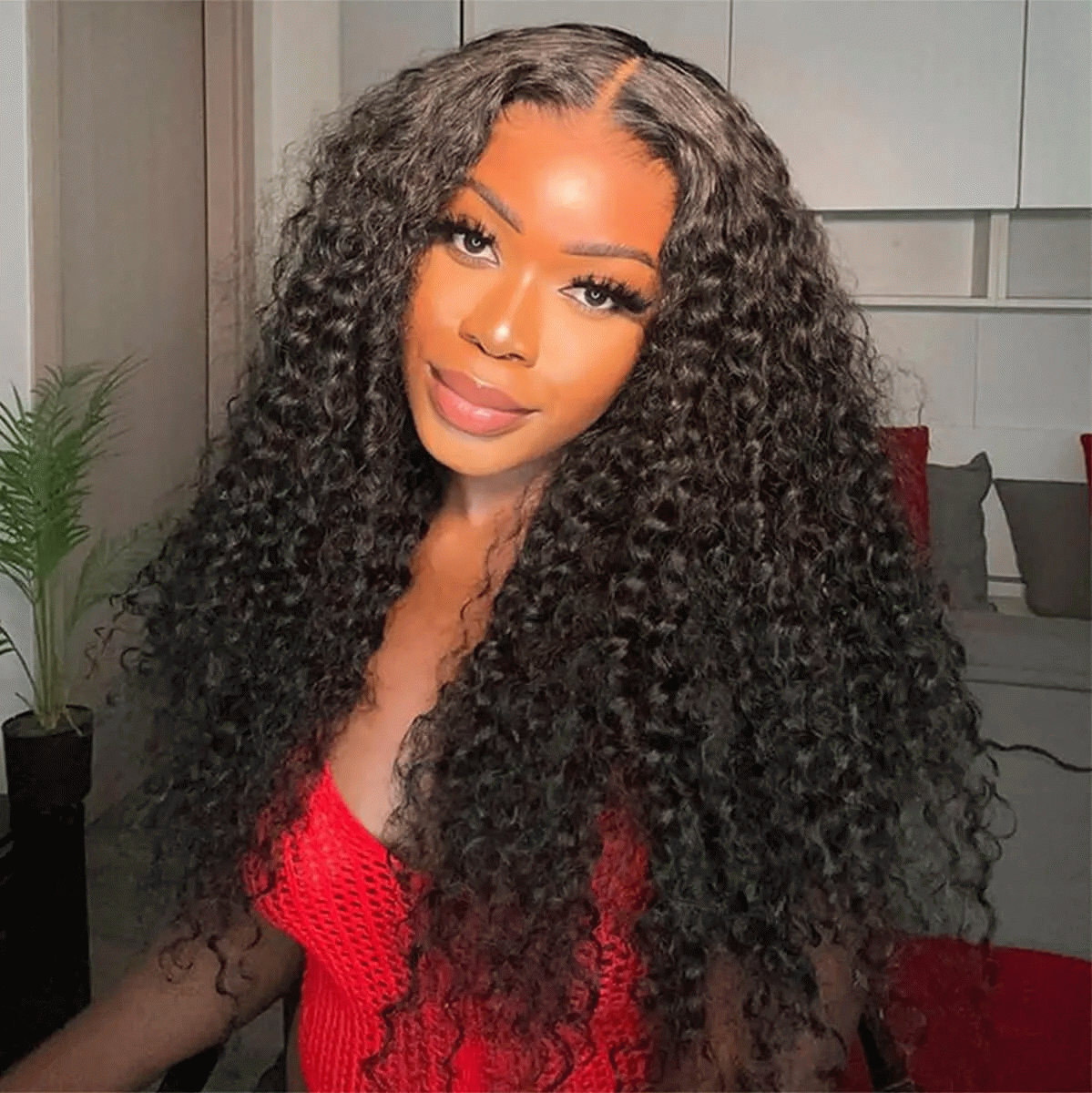 Firieya 7x5 HD Lace Front Wig Deep Wave Wig Pre Plucked Real HD Lace Human Hair Wigs