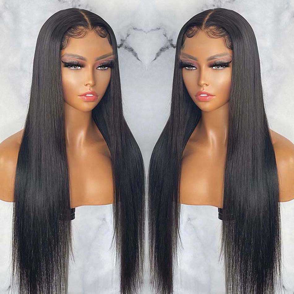 Firieya 9x6 Upgrade HD Lace Straight Wig Crystal Clear Lace Human Hair Wigs With Pre Plucked Natural Hairline