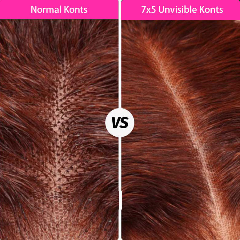 Firieya 9x6 Reddish Brown Kinky Straight Wig Ready To Go Glueless Lace Wigs Human Hair