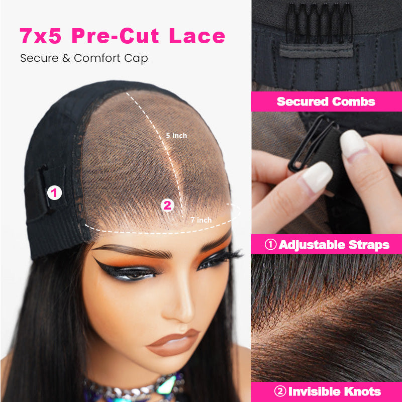 Firieya 7x5 HD Lace Front Wig Jerry Curly Wig Pre Plucked Real HD Lace Human Hair Wigs