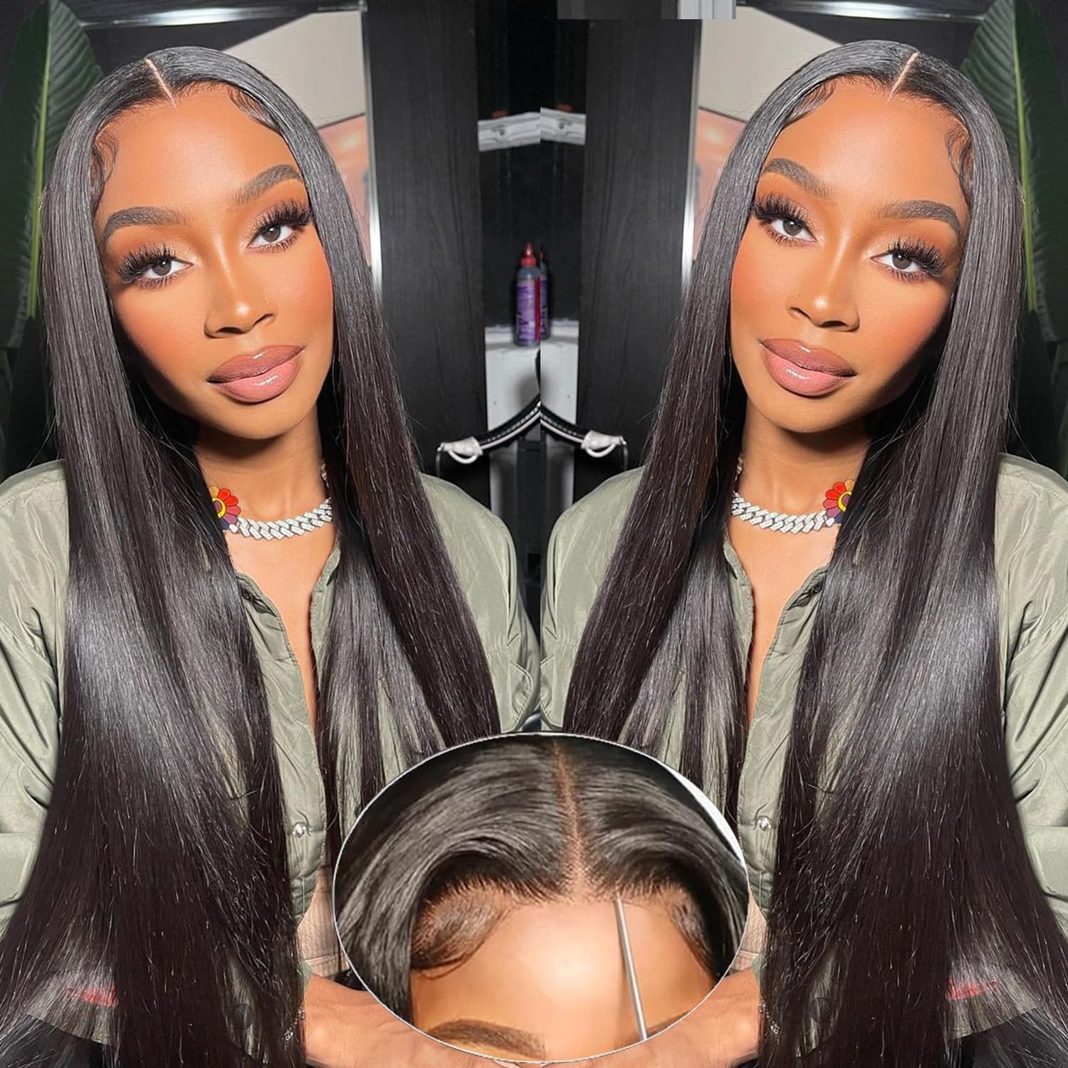 [Flash Sale] 5x5 HD Lace Closure Straight Hair Pre-plucked Human Hair Wig