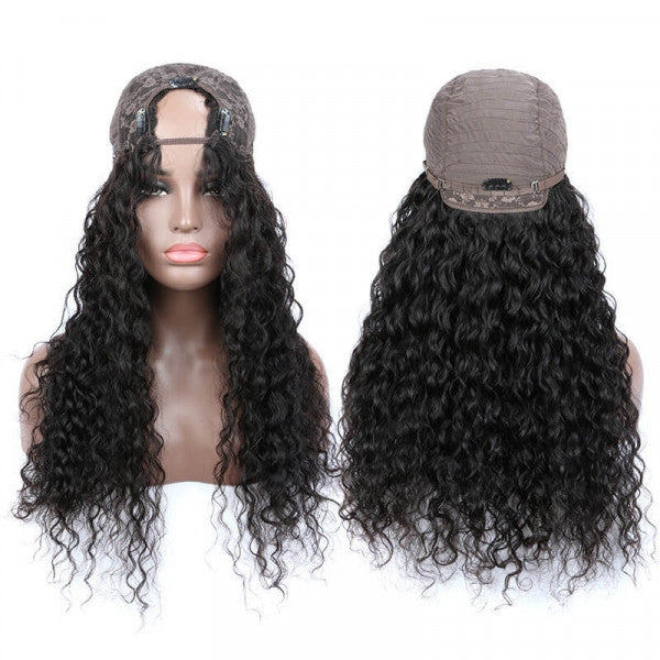 Firieya U Part Wigs For Women Brazilian Human Hair Water Wave U Part Wig